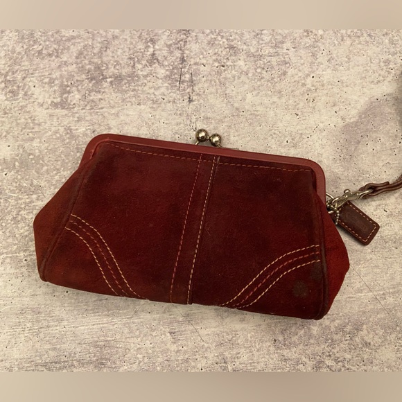 Authentic Vintage Coach Optic Suede Bag, Wristlet & Photo Album Repair Lot - Picture 7 of 11